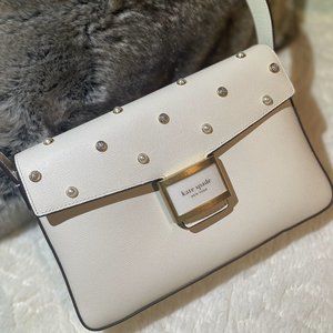Kate Spade Handbag; Katy style, pearl/rhinestone embellished - color off white